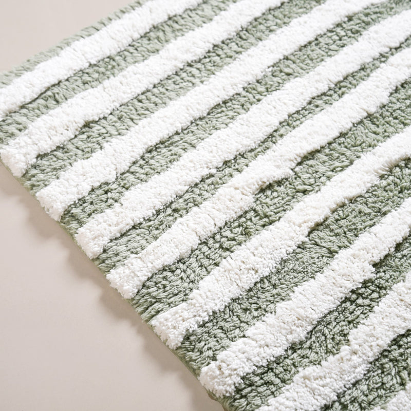 Sage Green Shag Floor Mat 82x52 Inch