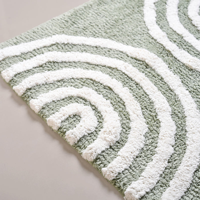 Sage Green Shag Floor Mat 82x52 Inch