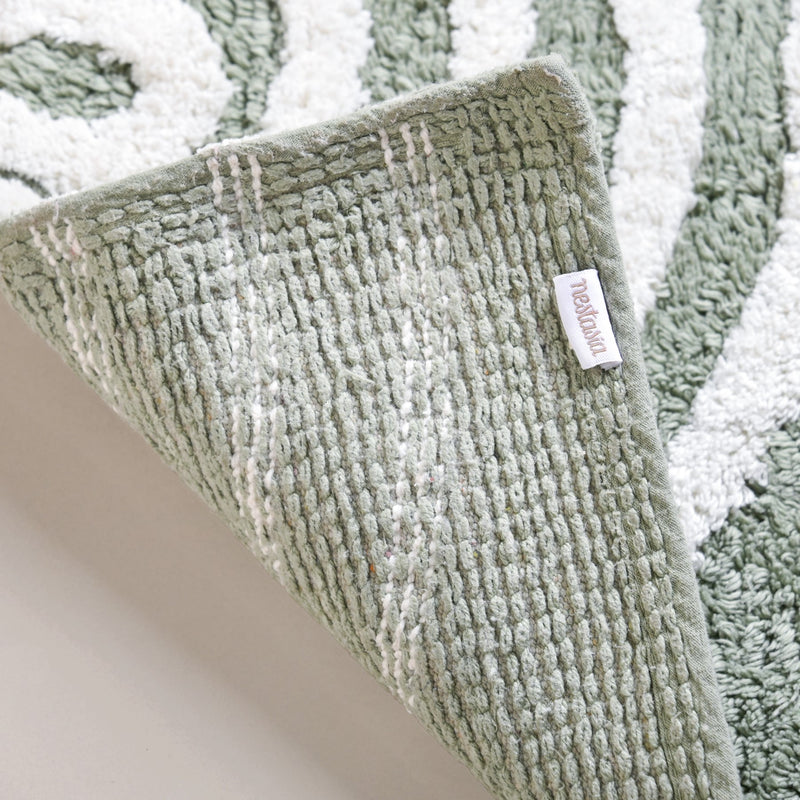 Sage Green Shag Floor Mat 82x52 Inch