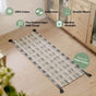 Sage Stitch Bedside Floor Runner 130x50cm