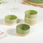 Earthy Sage Green Stoneware Small Bowls Set Of 2 150ml