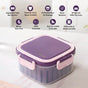 Crispo Salad Box With Dressing Cup And Spoon Purple 1350ml