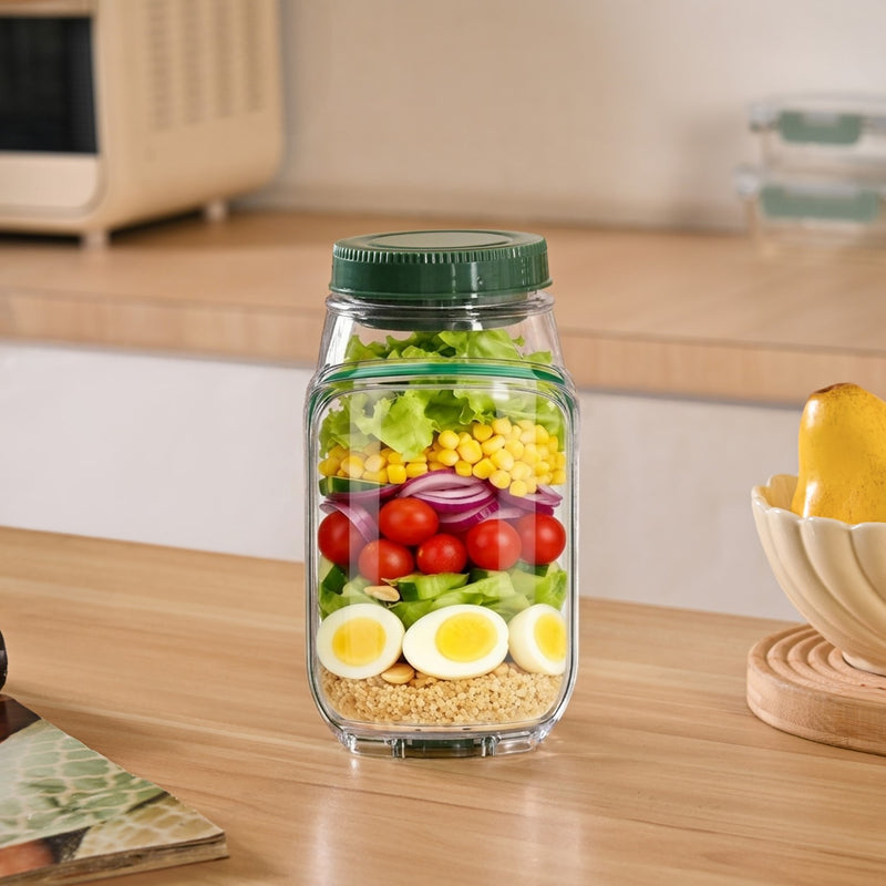 Portable Salad 2 in 1 Jar And Bowl With Cup 1200ml