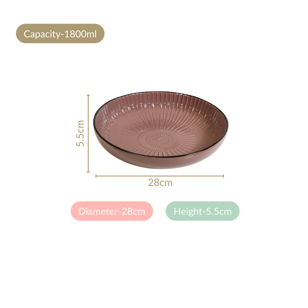 Large Salad Serving Bowl Set Of 2 Taupe 1800ml