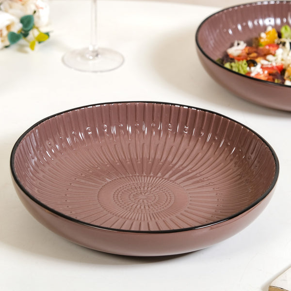 Large Salad Serving Bowl Set Of 2 Taupe 1800ml