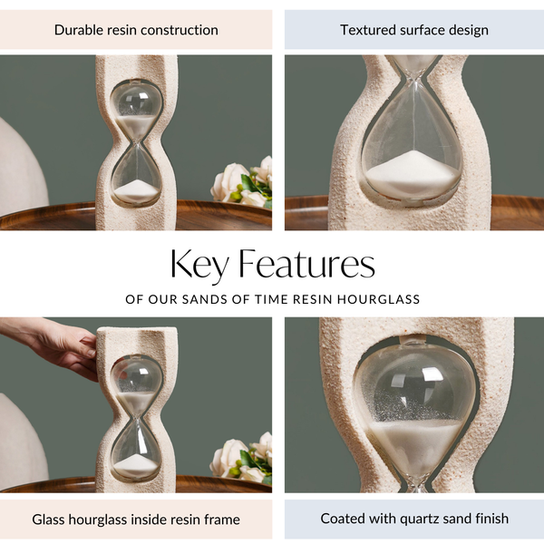 Sands Of Time Hourglass Textured Showpiece