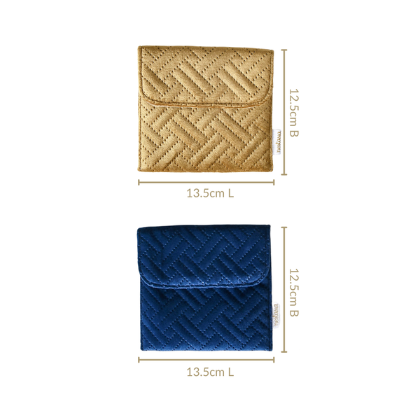 Quilted Versatile Small Makeup Pouch Set Of 4