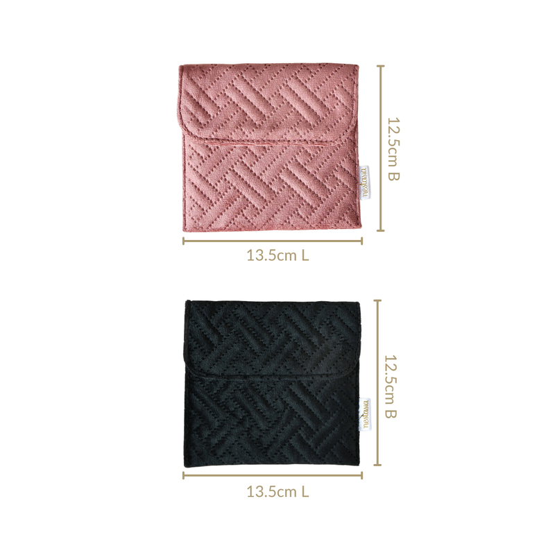 Sleek Sanitary Napkin Pouch With Velcro Set Of 4