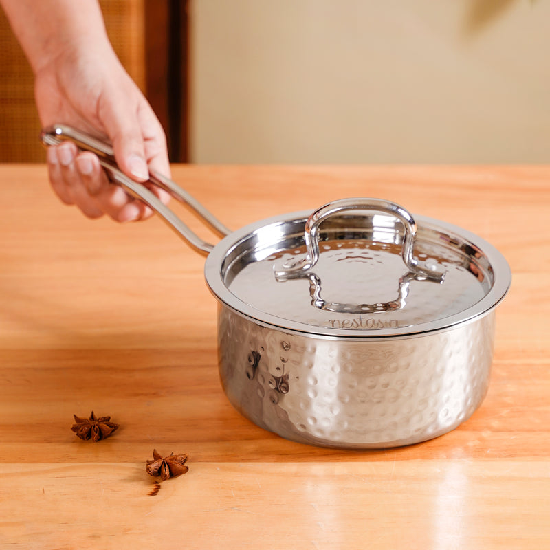 Stainless Steel Casserole Cooking Pot Tri-Ply With Lid 3000ml