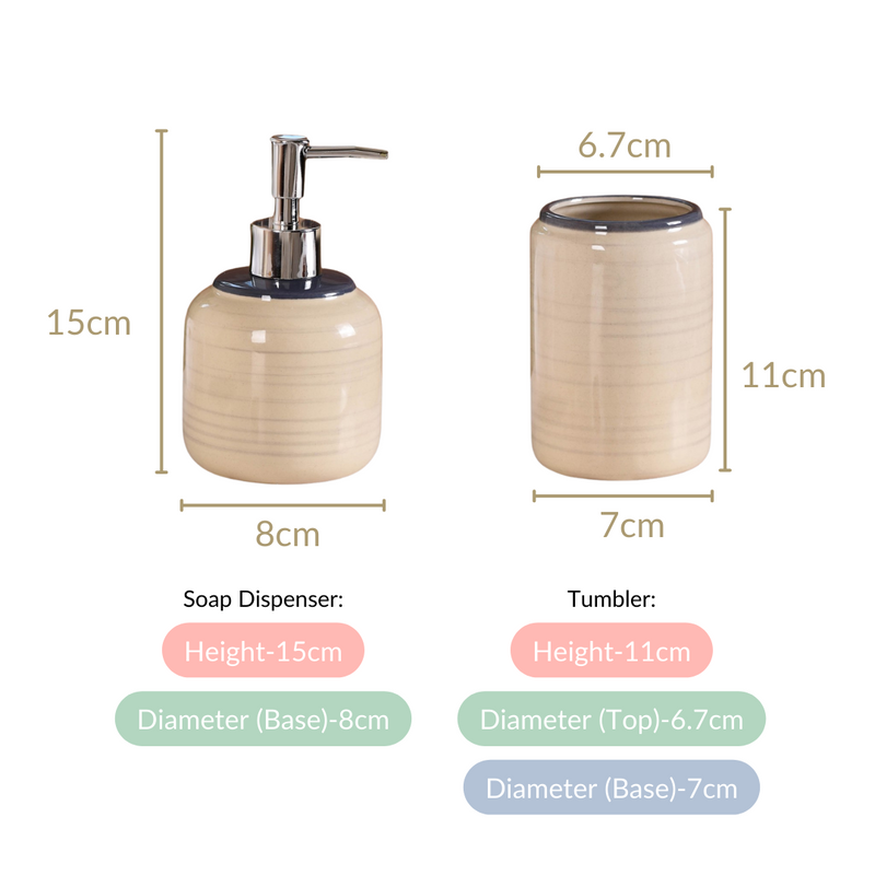 Serene Scandinavian Bath Set of 2 White And Steel Blue