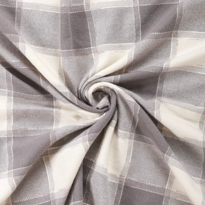 Checked Warm Winter Shawl Scarf Grey