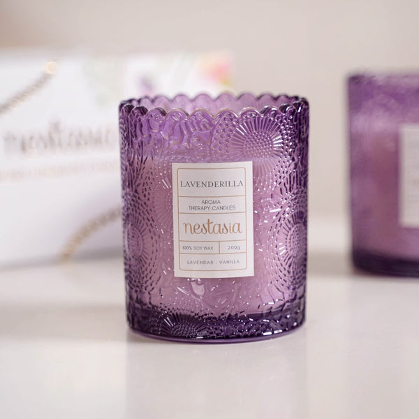 Lavenderilla Scented Soy Wax Votive Candle Jar Set Of 2