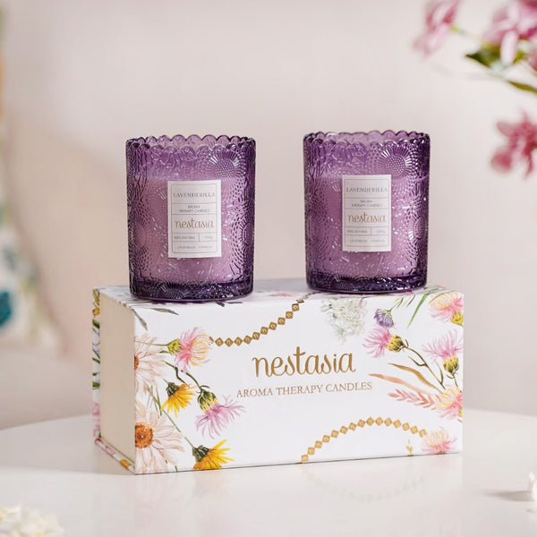 Lavenderilla Scented Soy Wax Votive Candle Jar Set Of 2