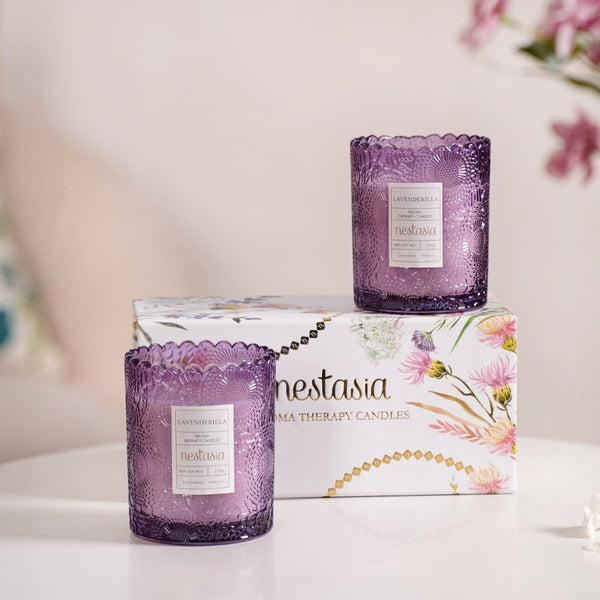 Lavenderilla Scented Soy Wax Votive Candle Jar Set Of 2