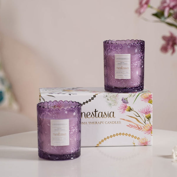 Lavenderilla Scented Soy Wax Votive Candle Jar Set Of 2