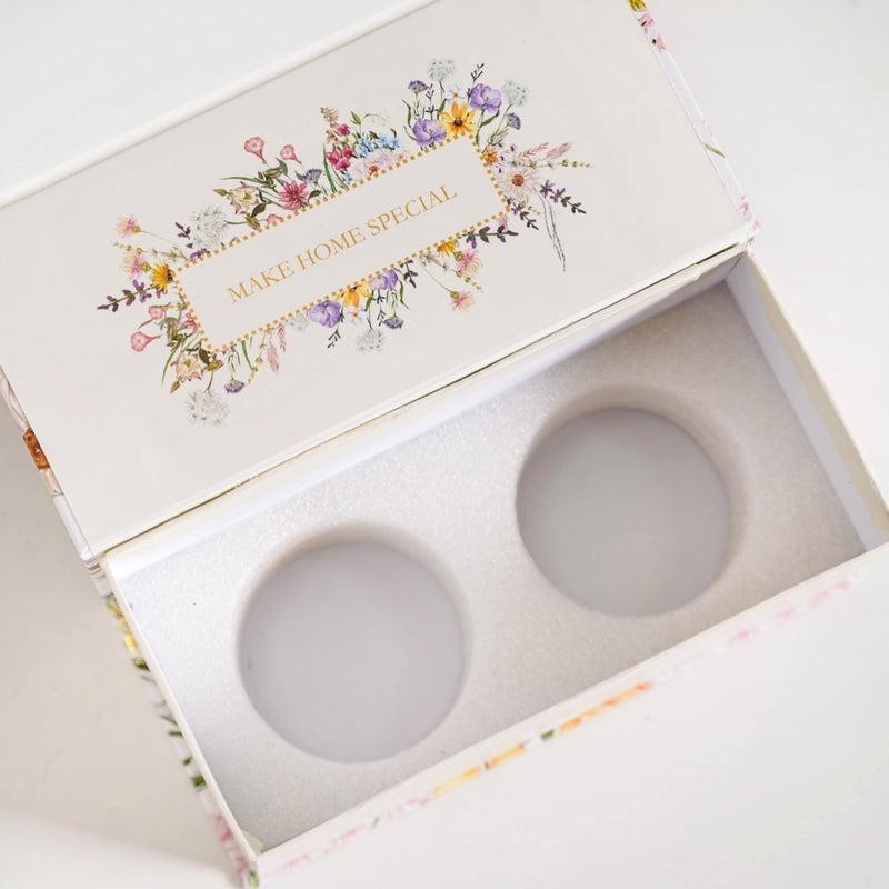 Plumeria Scented Candle Jar With Lid Set Of 2