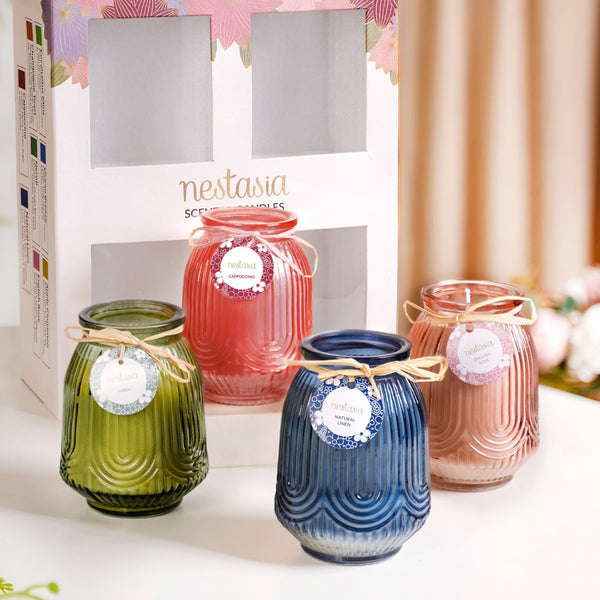 Cosy Glow Set Of 4 Fragrant Candles With Gift Box