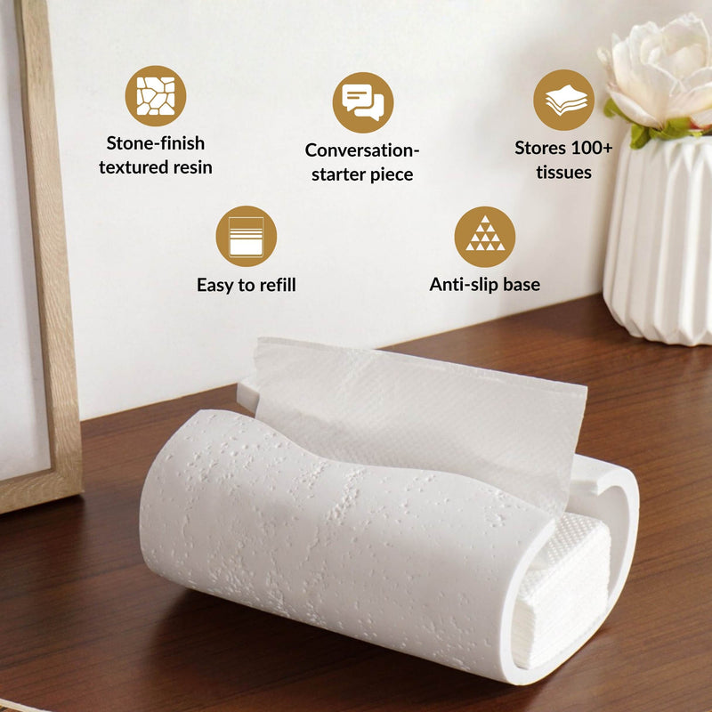 Contemporary Tissue Holder White