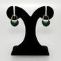 Sculpted Arc Hoop Earrings Green