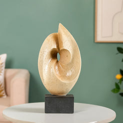 Sculptural Tabletop Ornament Modern White