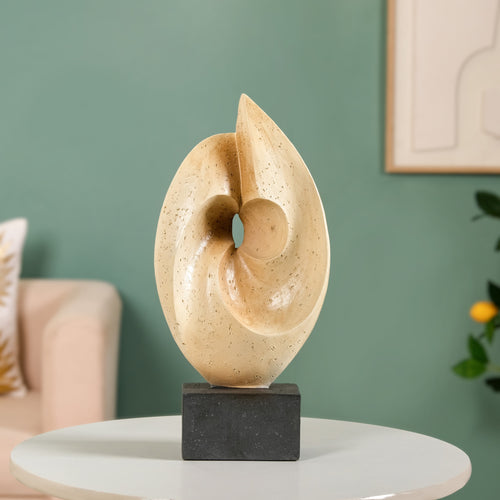 Sculptural Tabletop Ornament Modern White