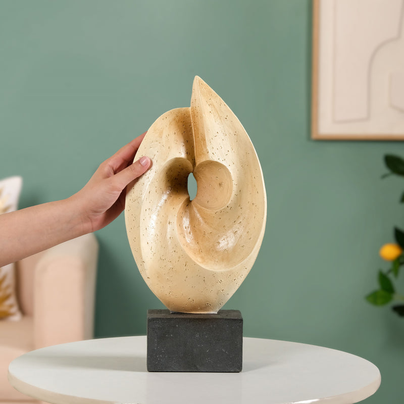 Sculptural Tabletop Ornament Modern White