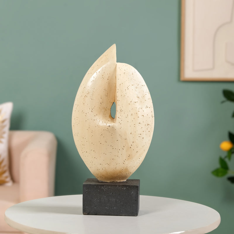 Sculptural Tabletop Ornament Modern White