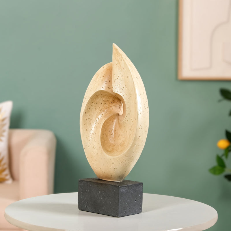 Sculptural Tabletop Ornament Modern White