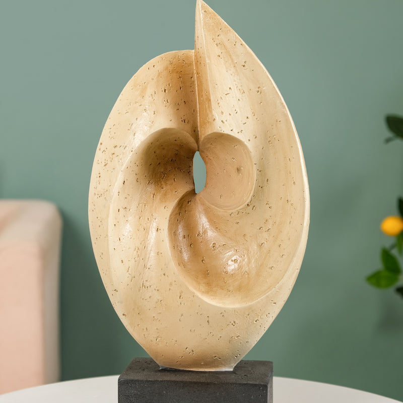 Sculptural Tabletop Ornament Modern White