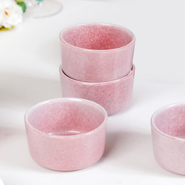 Sera Ceramic Small Bowl Pink Set Of 6 200ml