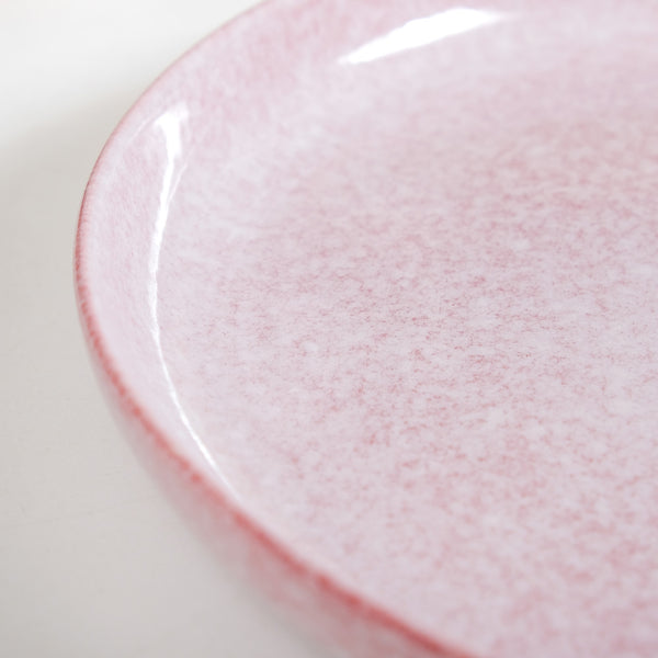 Sera Large Ceramic Dinner Plate Set Of 6 Pink 10 Inch