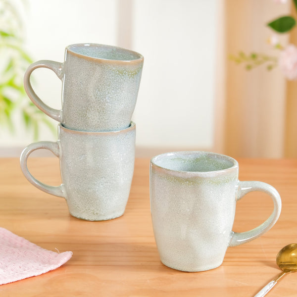 Set Of 6 Sera Light Green Ceramic Coffee Mug 250ml