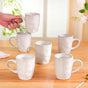 Set Of 6 Sera Ceramic Coffee Mug Off White 250ml