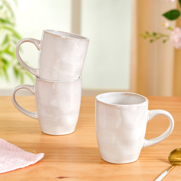 Set Of 6 Sera Ceramic Coffee Mug Off White 250ml