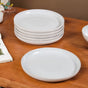 Pallor Ceramic Dinner Plate Set Of 6 Grey 10 Inch