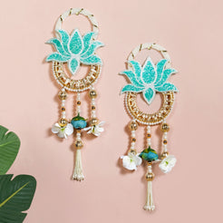 Serenity Bloom Wall Hanging Set Of 2 In Mint