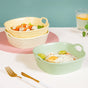 Pastel Baking Serving Bowl With Handle Yellow 800 ml - Serving bowl, yellow bowl, ceramic bowl, microwave safe bowl, bowl with handle