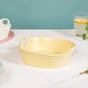 Pastel Baking Serving Bowl With Handle Yellow 800 ml - Serving bowl, yellow bowl, ceramic bowl, microwave safe bowl, bowl with handle