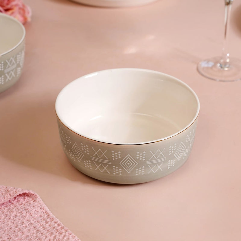 Set Of 2 Azo Serving Bowls Grey 1140ml - Serving bowls, ceramic serving bowls, serving bowls set, snack bowls, ceramic bowls, large bowls