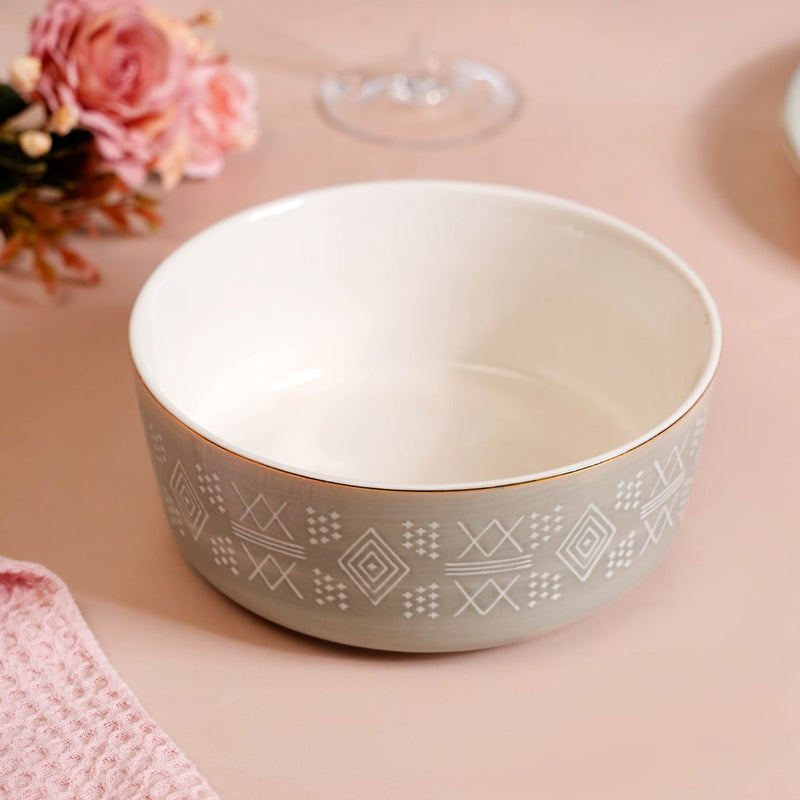 Set Of 2 Azo Serving Bowls Grey 1140ml - Serving bowls, ceramic serving bowls, serving bowls set, snack bowls, ceramic bowls, large bowls