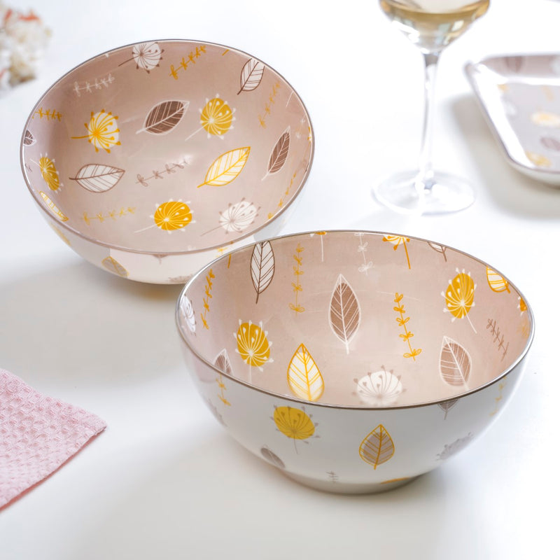 Set Of 2 Dandelion Serving Bowls 1650ml - Serving bowls, ceramic serving bowls, serving bowls set, snack serving bowls, large bowls ceramic bowls