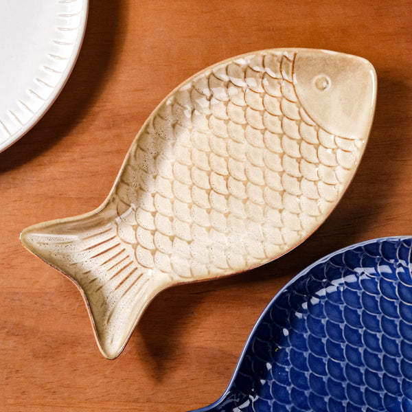 Fish Ceramic Platter Set Of 3