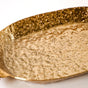 Hammered Design Oval Metal Tray Gold 13x8 Inch