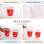 Set Of 2 Insulated Transparent Double Wall Tumblers 300ml