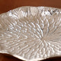 Set Of 2 Silver Lotus Leaf Decorative Tray