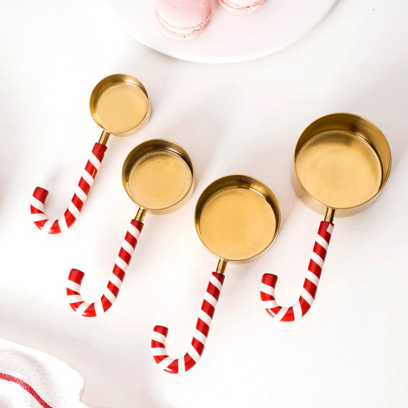 Set Of 4 Candy Stick Measuring Cups Gold