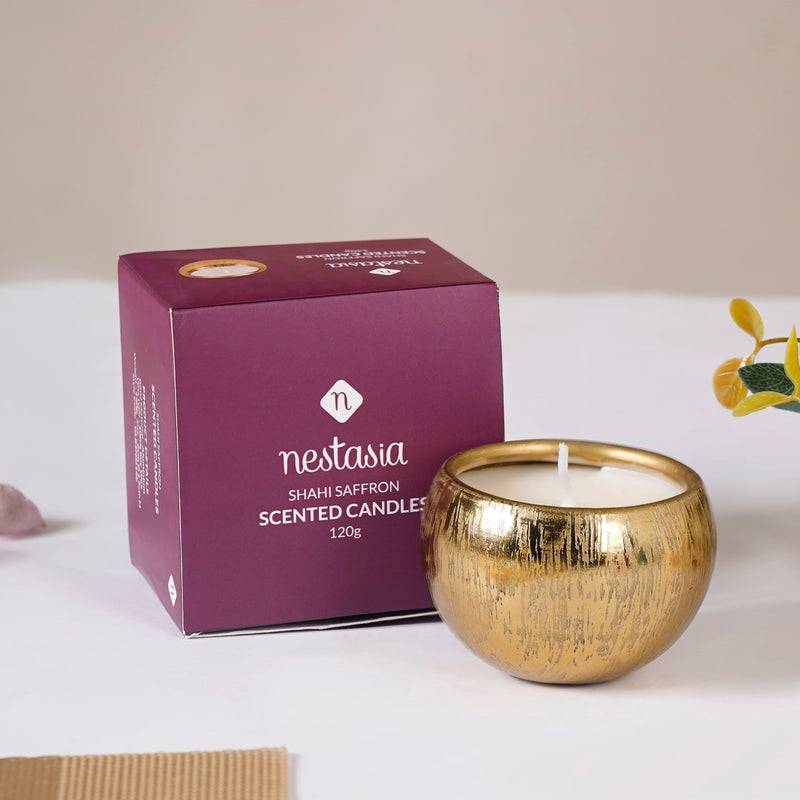 Set Of 4 Foody Delights Scented Candles In Metal Bowls