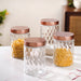 Set Of 4 Honeycomb Design Airtight Jar 1500ml