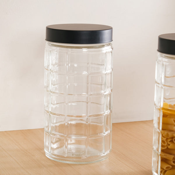 Set Of 4 Tall Glass Jars With Lid 1900ml