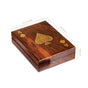 Sheesham Ace Card Holder With Deck Of Cards